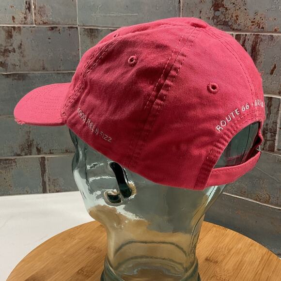 Pops Soda Shop Food Fuel Fizz Route 66 Arcadia OK Pink Cap - Picture 8 of 11